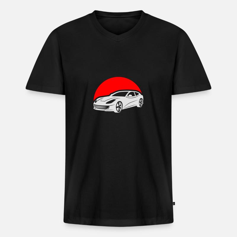Auto - Männer Premium Bio T-Shirt mit V-Ausschnitt - Schwarz