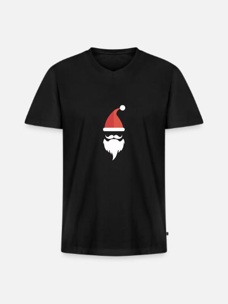 Noël, le Père Noël - T-shirt encolure en V Premium bio Homme - noir