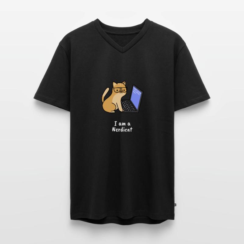 Nerdicat Informatiker Programmieren Nerd Coding Männer Premium Bio T-Shirt mit V-Ausschnitt