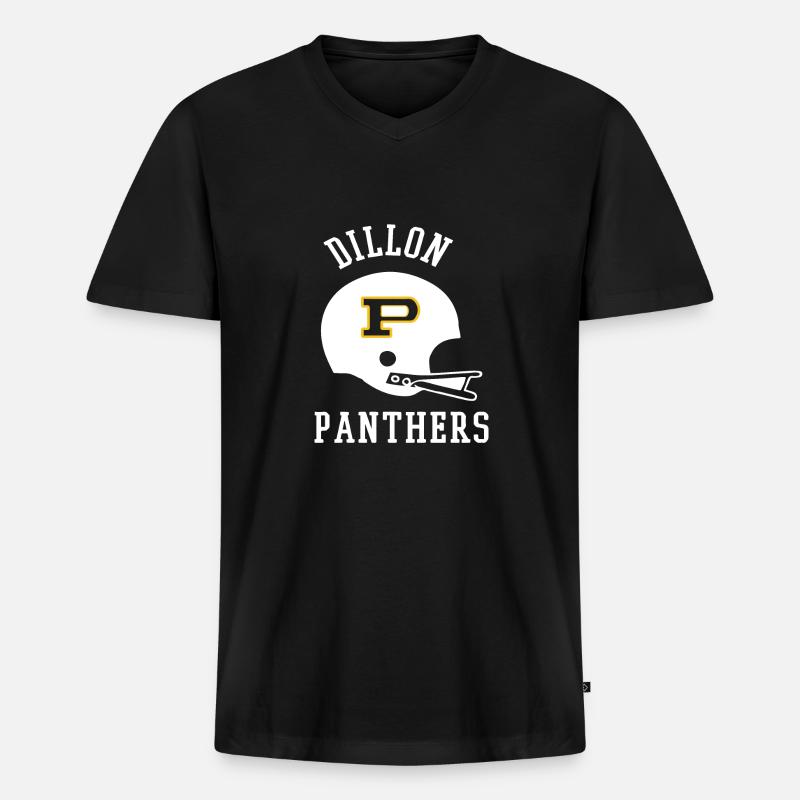 dillon panthers - Männer Premium Bio T-Shirt mit V-Ausschnitt - Schwarz