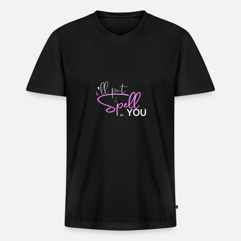i'll put spell on you - Männer Premium Bio T-Shirt mit V-Ausschnitt - Schwarz