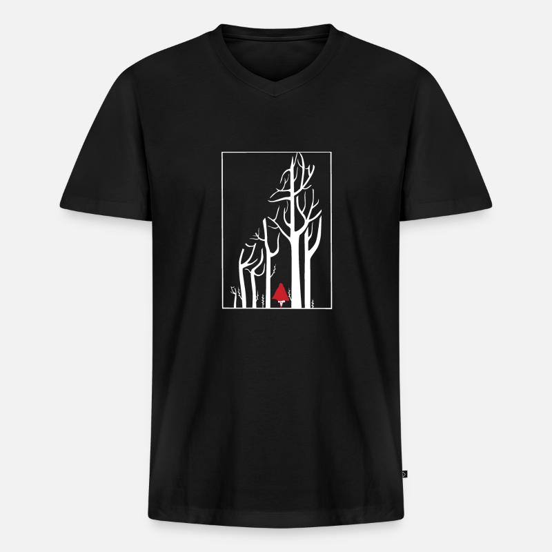 Rotkäppchen - Männer Premium Bio T-Shirt mit V-Ausschnitt - Schwarz