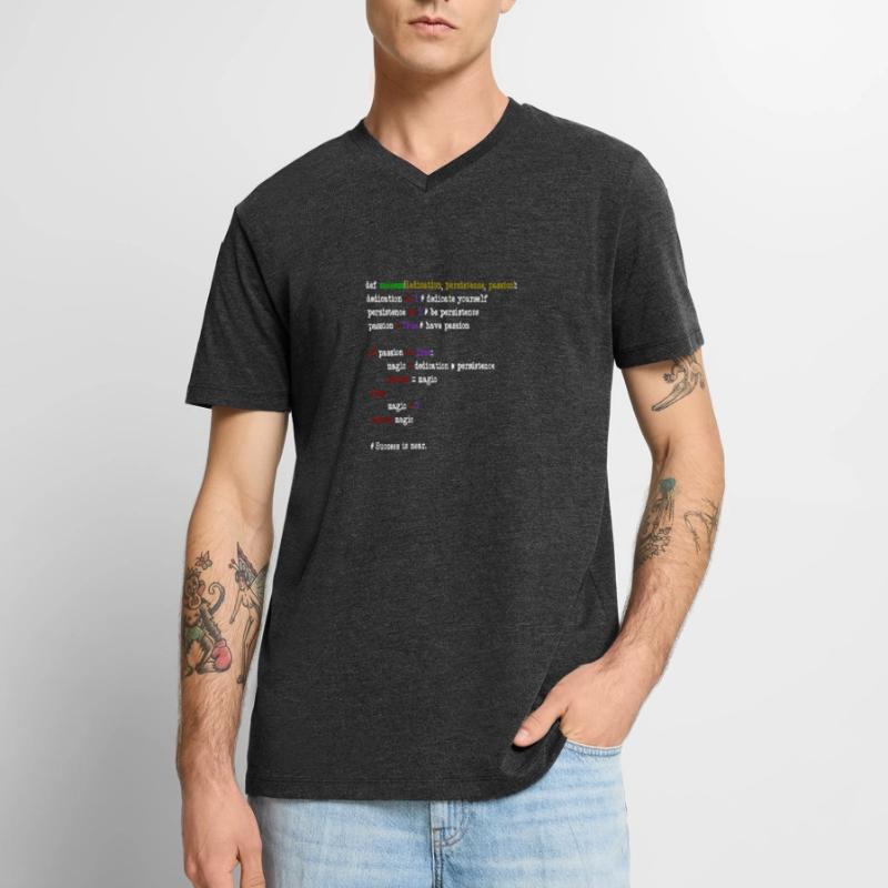 java code Men's Premium Organic T-shirt with V-neck