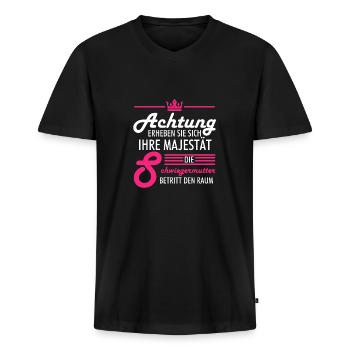 Schwiegermutter Lustige Sprüche - Männer Premium Bio T-Shirt mit V-Ausschnitt - Schwarz - Vorne - Nico (187cm)