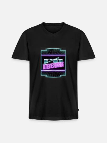 swimming trunks athlete triathlete - Men's Premium Organic T-shirt with V-neck - black