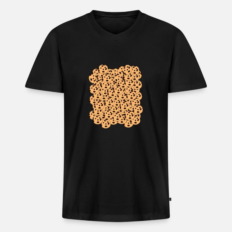 Plätzchen Christmas Chocolate Cookie - Männer Premium Bio T-Shirt mit V-Ausschnitt - Schwarz