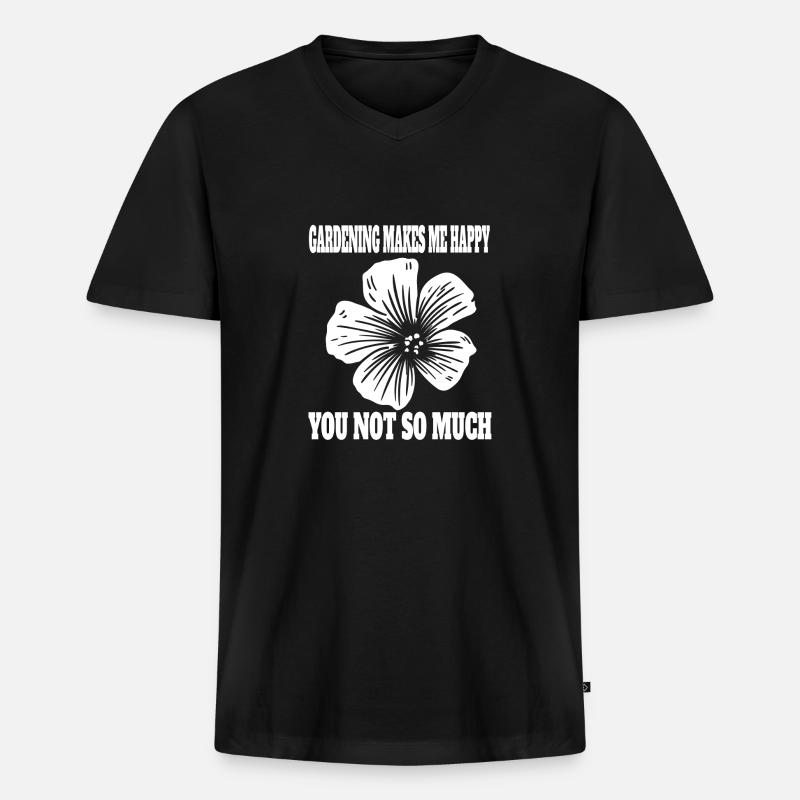 Gärtner Garten Obstgarten Geschenk Hobbygärtner - Männer Premium Bio T-Shirt mit V-Ausschnitt - Schwarz