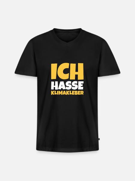 Straße ankleben Protest - Männer Premium Bio T-Shirt mit V-Ausschnitt - Schwarz