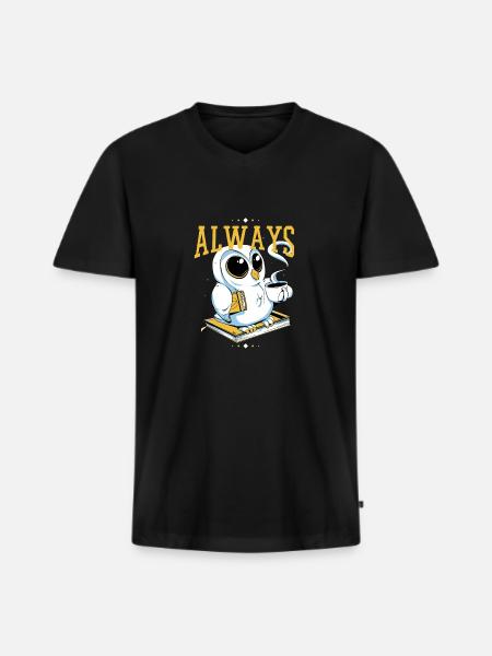 Always Lilly nur für echte Fans - Männer Premium Bio T-Shirt mit V-Ausschnitt - Schwarz
