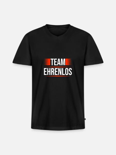 Team Ehrenlos - Männer Premium Bio T-Shirt mit V-Ausschnitt - Schwarz