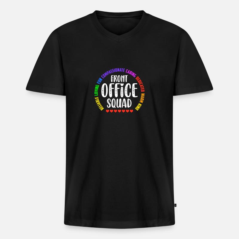 Nette Schulsekretärin Admin Appreciation Assistant - Männer Premium Bio T-Shirt mit V-Ausschnitt - Schwarz