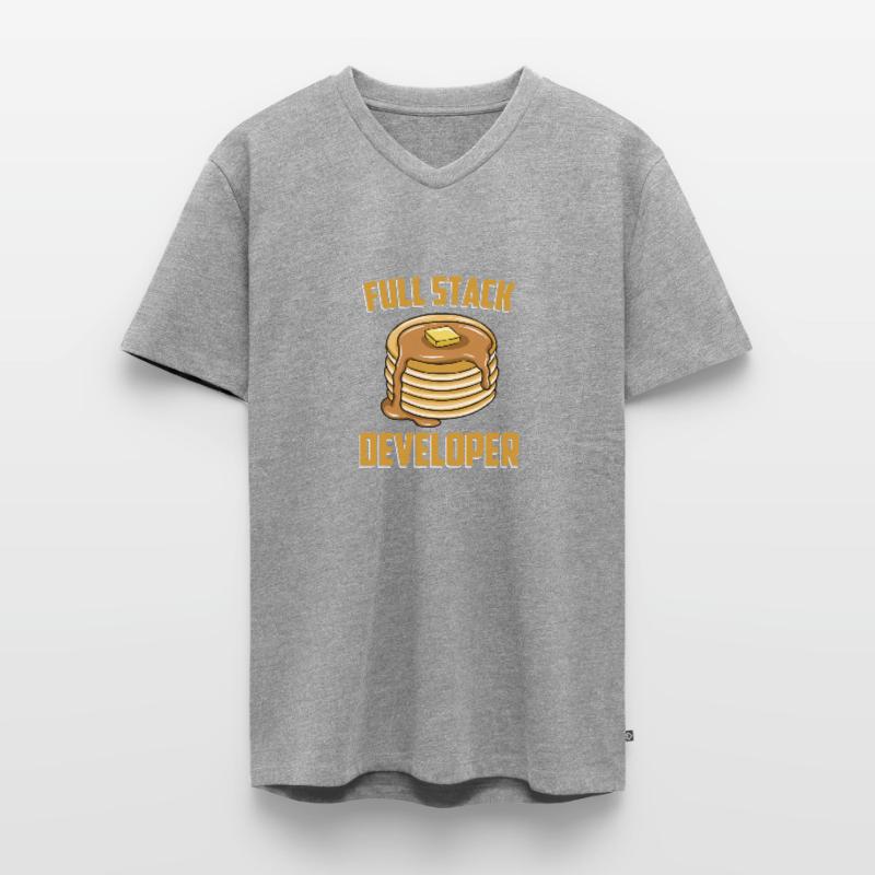 Full Stack Entwickler - Computer Coder Programmierer Männer Premium Bio T-Shirt mit V-Ausschnitt