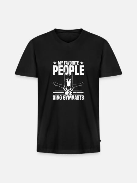 Ringturnen 8 - Männer Premium Bio T-Shirt mit V-Ausschnitt - Schwarz