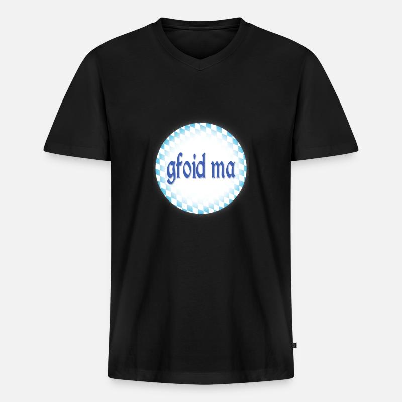 gfoid ma - Männer Premium Bio T-Shirt mit V-Ausschnitt - Schwarz