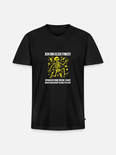 I'm an electrician - Men's Premium Organic T-shirt with V-neck - black