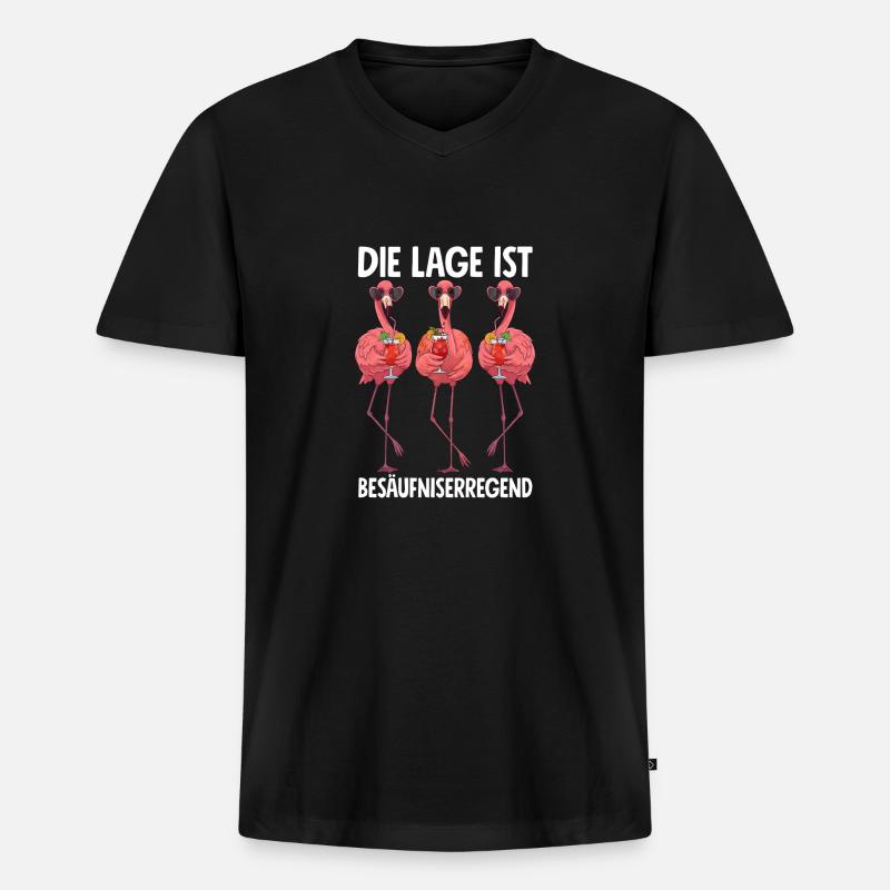 La situation est l’ivresse - T-shirt encolure en V Premium bio Homme - noir