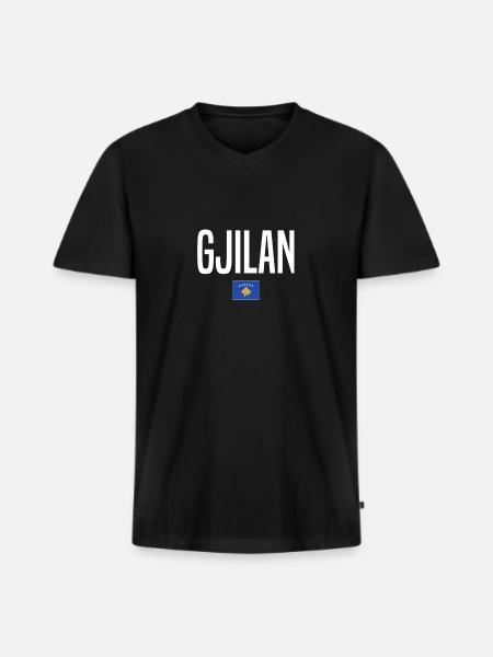 Gjilan Kosovo - Men's Premium Organic T-shirt with V-neck - black