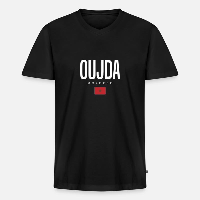 Oujda Marokko - Männer Premium Bio T-Shirt mit V-Ausschnitt - Schwarz