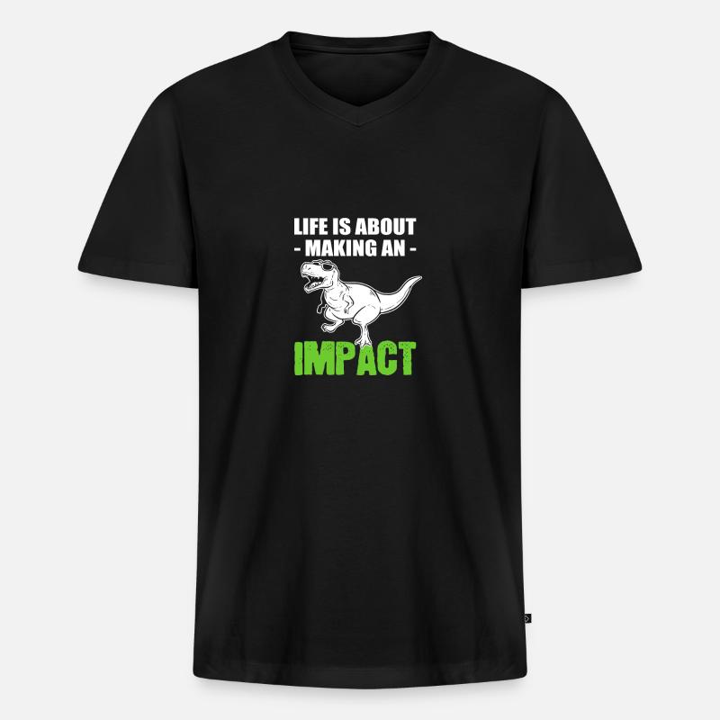 Wirkung machen Influencer Geschenk - Männer Premium Bio T-Shirt mit V-Ausschnitt - Schwarz