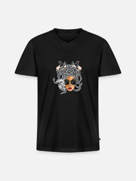 Smoking Weed Chain Smoker Poison - Men's Premium Organic T-shirt with V-neck - black