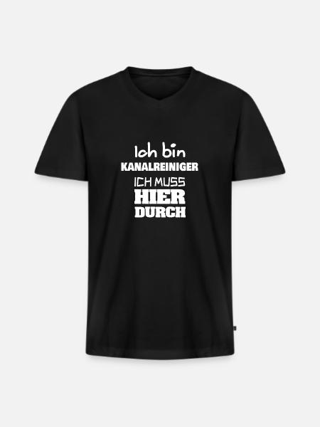 Occupation: Sewer cleaner - Men's Premium Organic T-shirt with V-neck - black