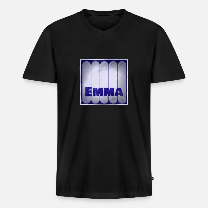 Name Emma Geschenkidee - Männer Premium Bio T-Shirt mit V-Ausschnitt - Schwarz