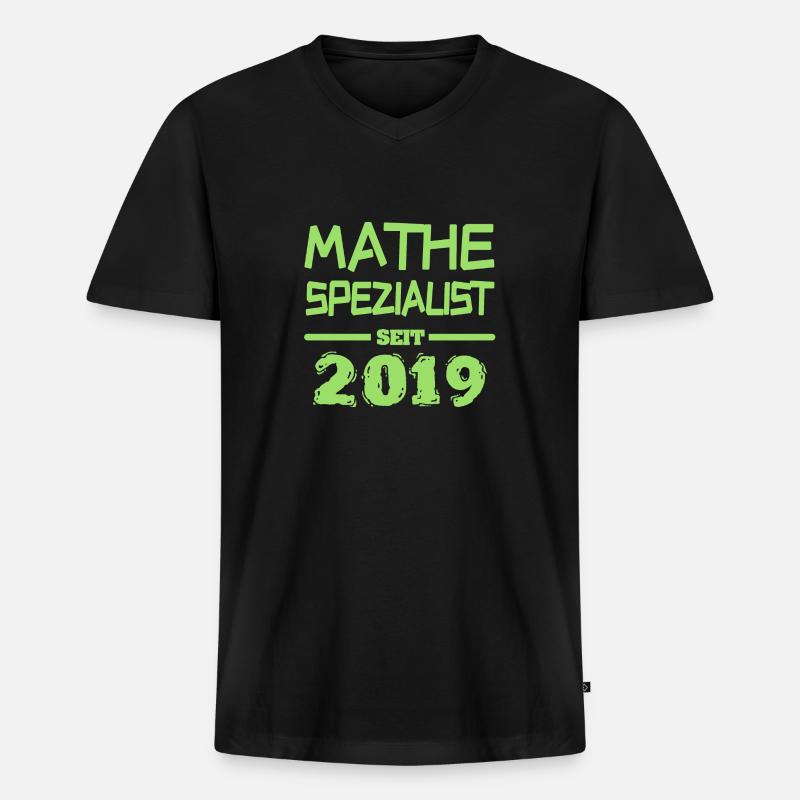 2019 - Männer Premium Bio T-Shirt mit V-Ausschnitt - Schwarz