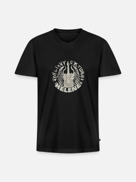 Guitar Helene - Men's Premium Organic T-shirt with V-neck - black