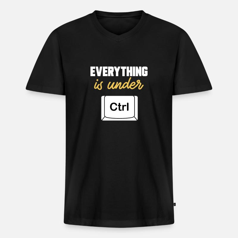 Cybersecurity Hacker IT-Sicherheit - Männer Premium Bio T-Shirt mit V-Ausschnitt - Schwarz