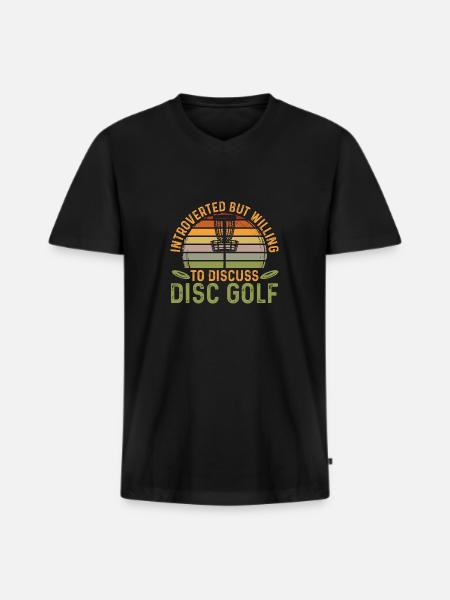 Discgolf Disc Golf Frisbee - Men's Premium Organic T-shirt with V-neck - black