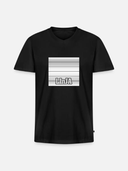Tochter Linja - Männer Premium Bio T-Shirt mit V-Ausschnitt - Schwarz