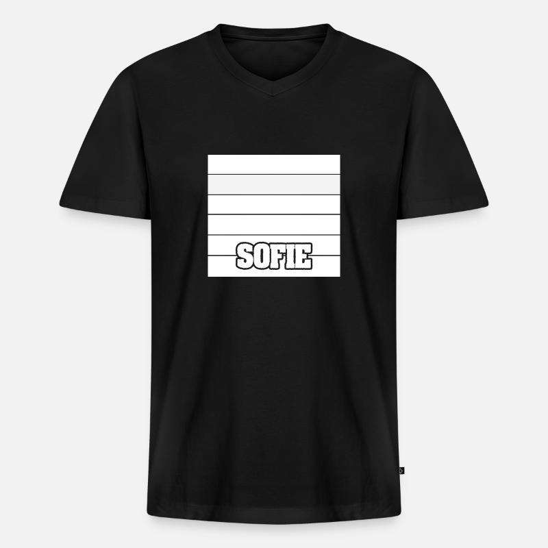 Sofie als Frauenname - Männer Premium Bio T-Shirt mit V-Ausschnitt - Schwarz