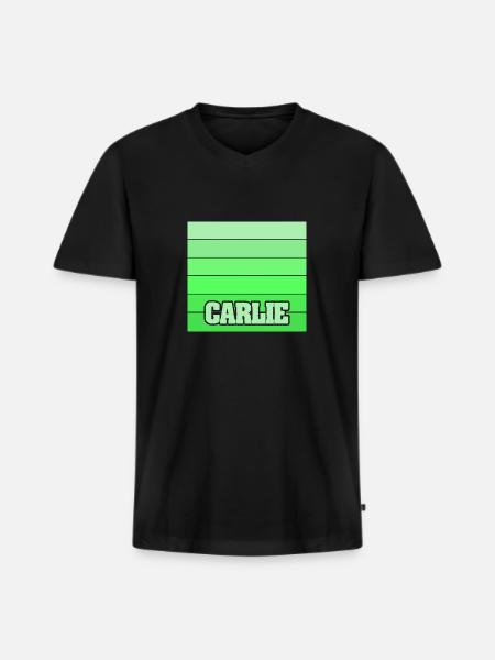 Daughter Carlie - Men's Premium Organic T-shirt with V-neck - black