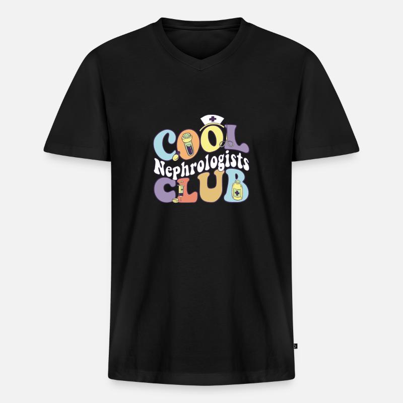 Cool Nephrologists Club Nephrology Practitioner - Männer Premium Bio T-Shirt mit V-Ausschnitt - Schwarz