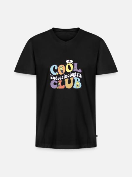 Cool Endocrinologists Club Endocrinology Squad - Men's Premium Organic T-shirt with V-neck - black