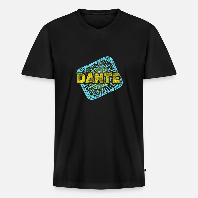 Freizeit Dante - Männer Premium Bio T-Shirt mit V-Ausschnitt - Schwarz