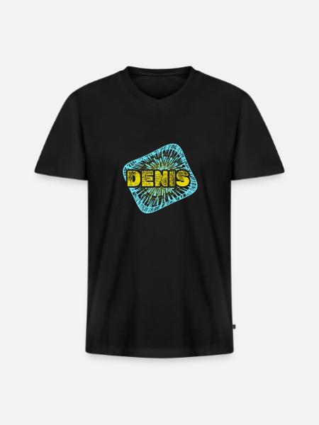 Leisure Denis - Men's Premium Organic T-shirt with V-neck - black