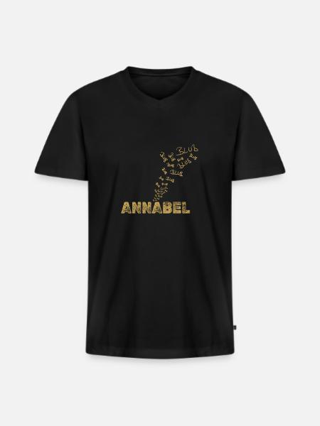 Geschenk für Annabel - Männer Premium Bio T-Shirt mit V-Ausschnitt - Schwarz