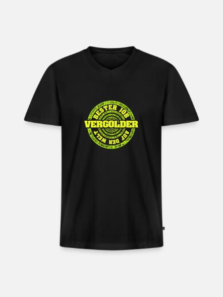 Job gilder - Men's Premium Organic T-shirt with V-neck - black