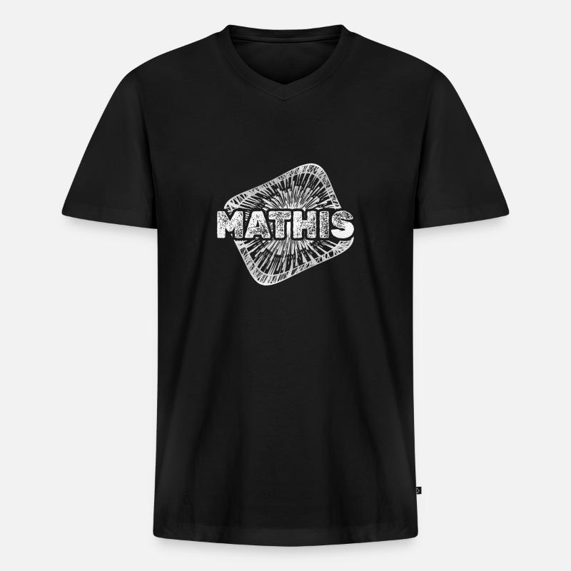 Sternenstaub Mathis - Männer Premium Bio T-Shirt mit V-Ausschnitt - Schwarz