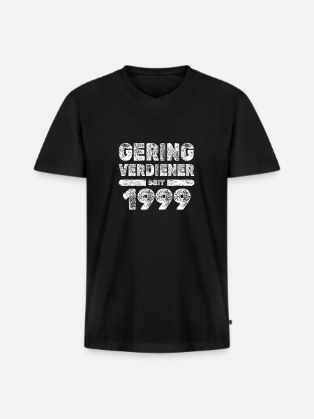 Award 1999 - Men's Premium Organic T-shirt with V-neck - black