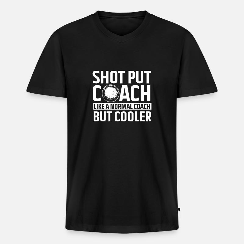 Kugelstoßen Werfen Leichtathletik - Männer Premium Bio T-Shirt mit V-Ausschnitt - Schwarz