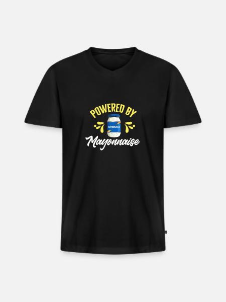 Mayonnaise - T-shirt encolure en V Premium bio Homme - noir