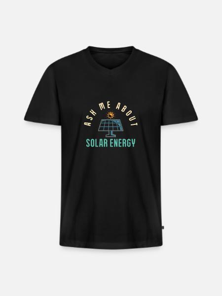 Solarmodul Solarenergie Solarstrom - Männer Premium Bio T-Shirt mit V-Ausschnitt - Schwarz