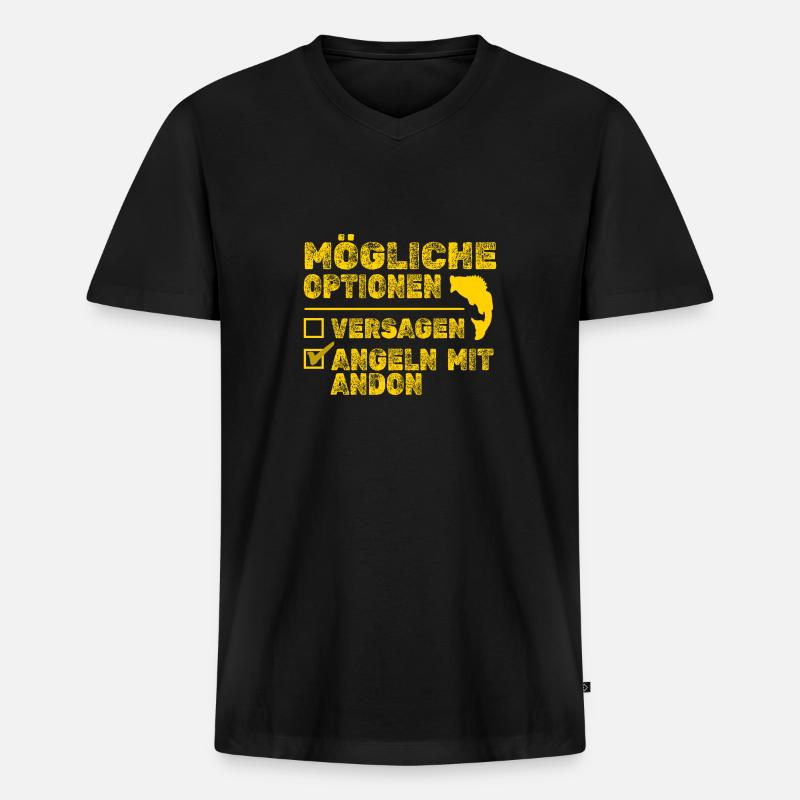 Andon als Andon - Männer Premium Bio T-Shirt mit V-Ausschnitt - Schwarz