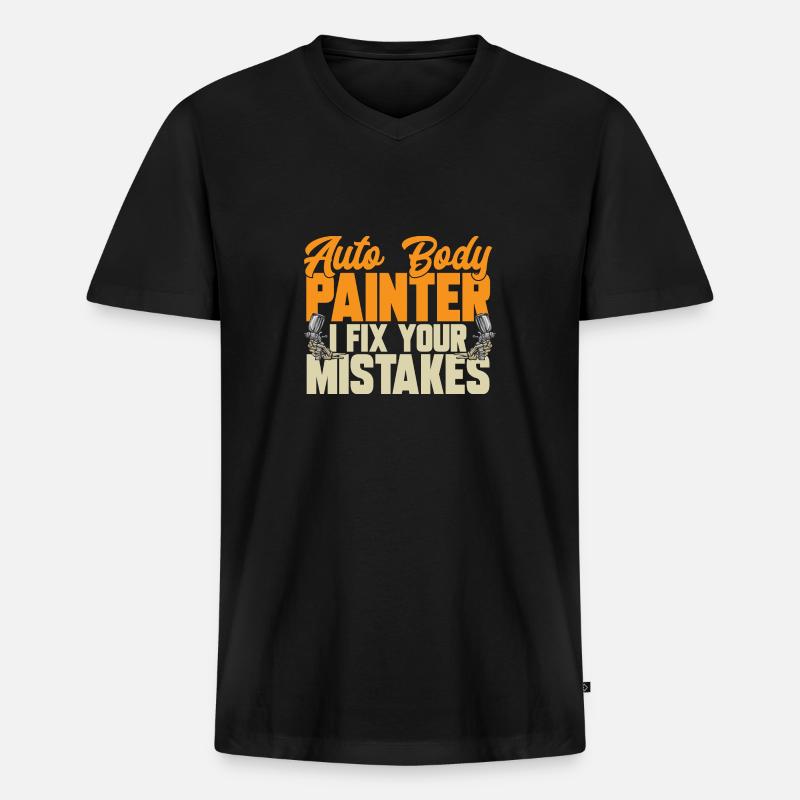 Body Painter Car Painter Painter - Men's Premium Organic T-shirt with V-neck - black