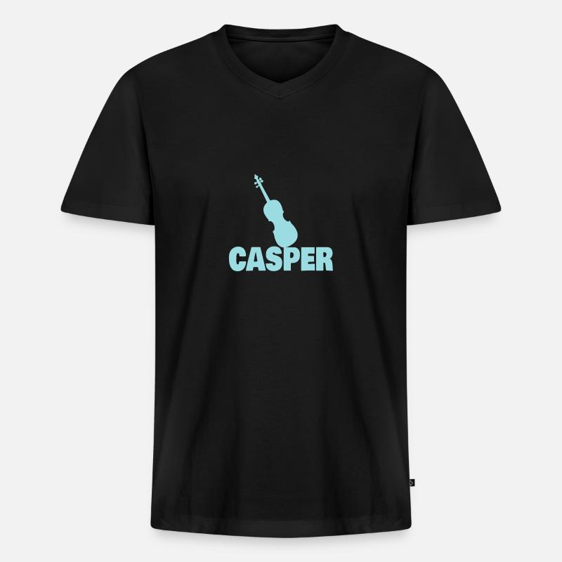 Bratsche Casper - Männer Premium Bio T-Shirt mit V-Ausschnitt - Schwarz