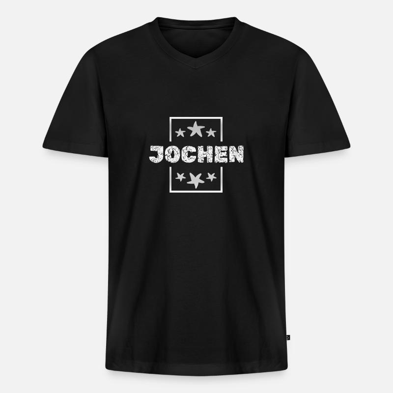 Jochen als Jochen - Männer Premium Bio T-Shirt mit V-Ausschnitt - Schwarz