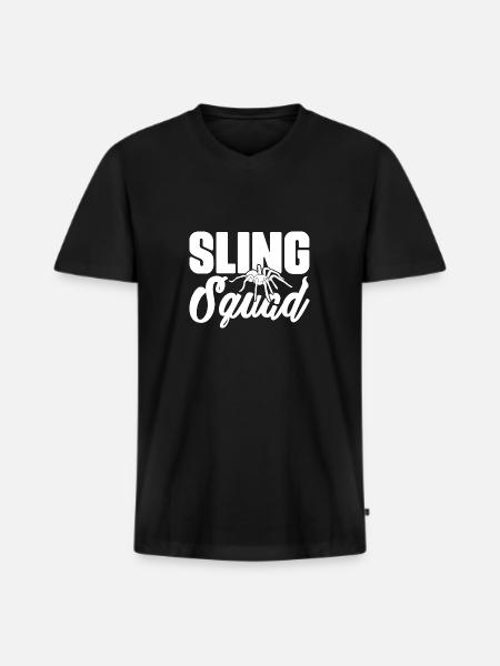 Sling squad Tarentula keeper - T-shirt encolure en V Premium bio Homme - noir