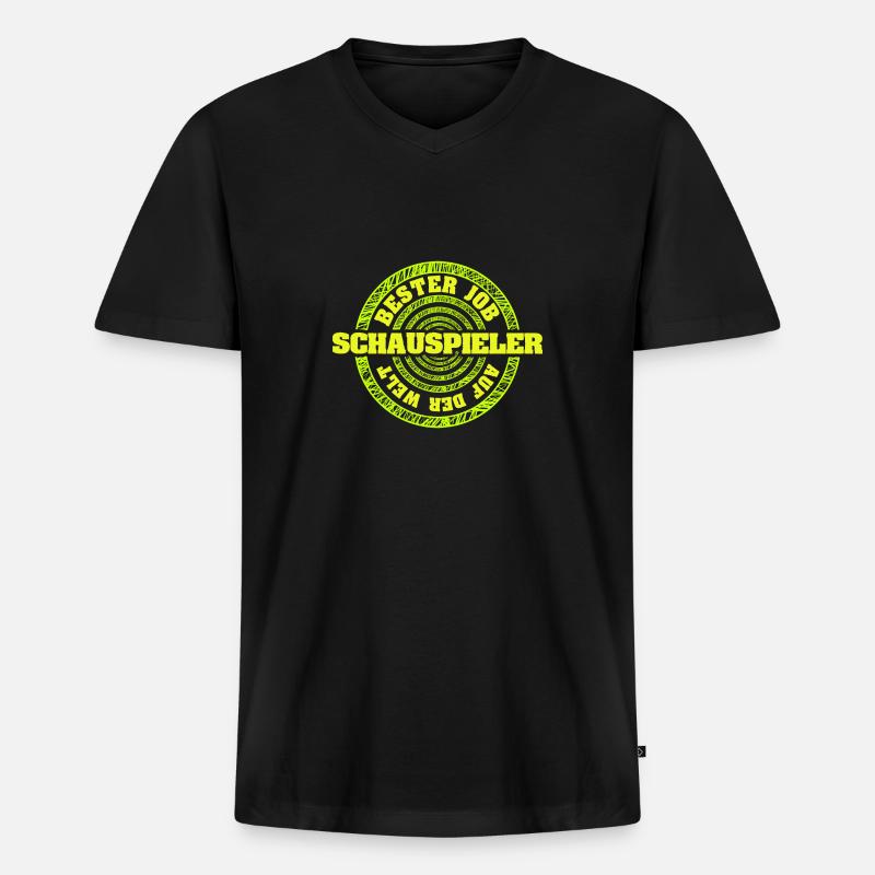 Schauspieler als Job - Männer Premium Bio T-Shirt mit V-Ausschnitt - Schwarz